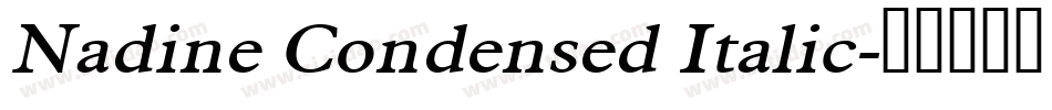 Nadine Condensed Italic字体转换